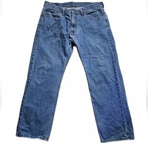 Levis 505 Jeans Vintage Y2k Regular Mens 34x27 Blue Straight Grunge Red Tab